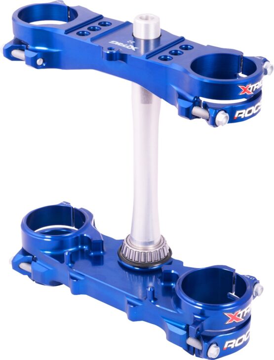 XTRIG Rocs Tech Triple Clamps Blue 25mm Fits Yamaha