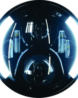 High Definition 7" LED Headlig Partial Halo - Black