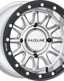 Raceline Alpha Beadlock Wheel 15x10 Hyper Silver/Black 4x137 +10