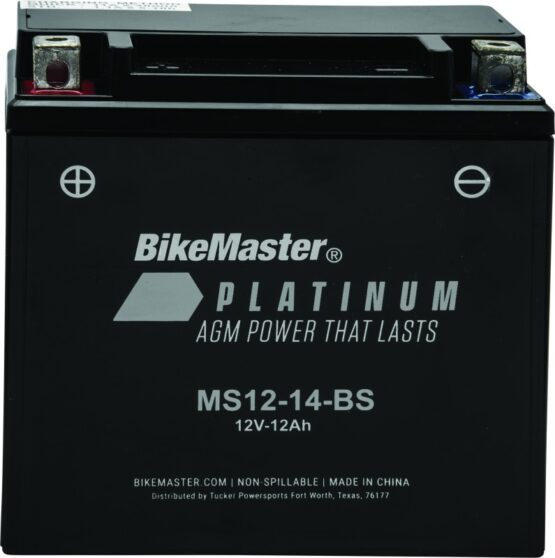 BikeMaster AGM Platinum II Battery Replaces YTX14-BS 12V 180CCA