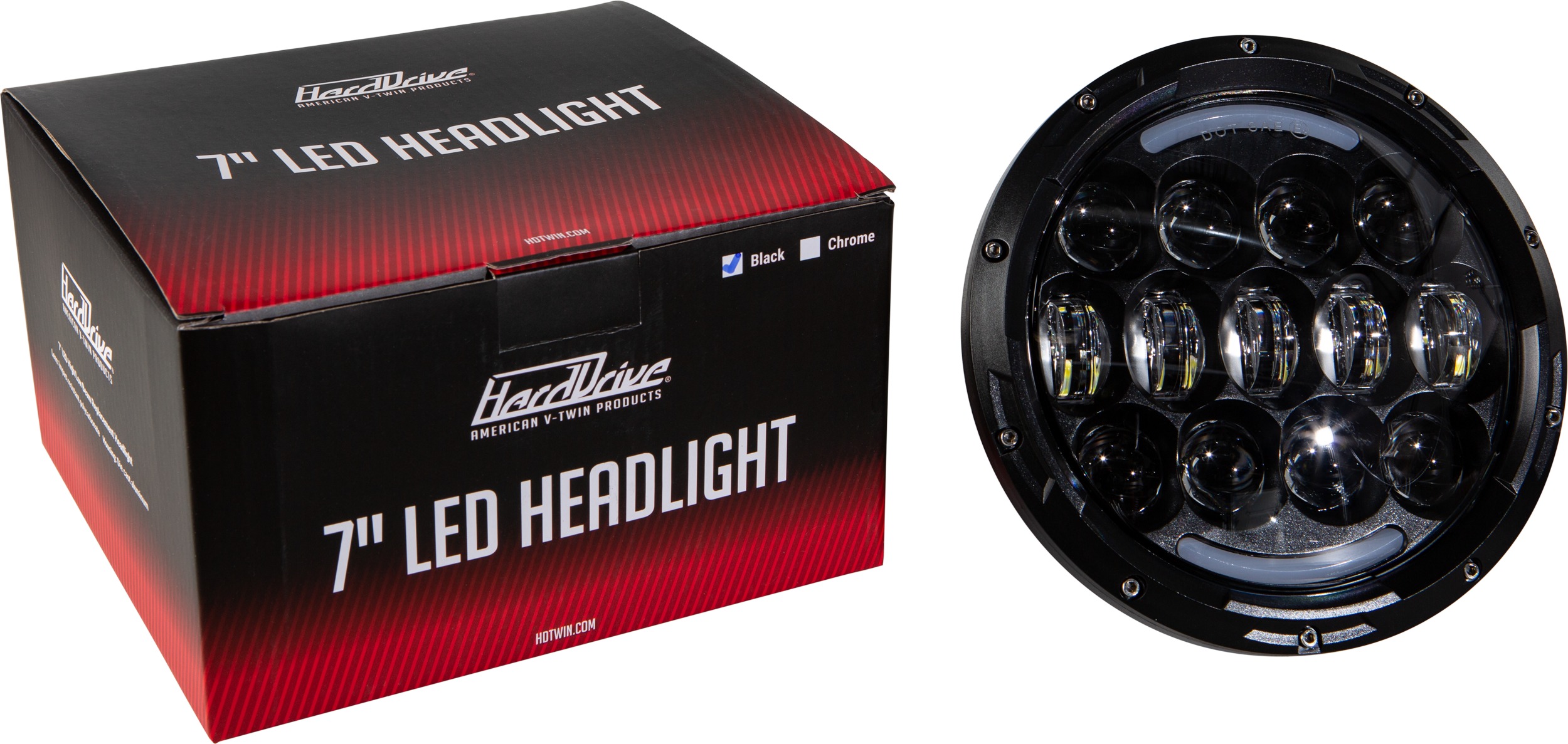 HardDrive 7in 105W LED Headlight Black 5500/3000 Lumens - Image 3