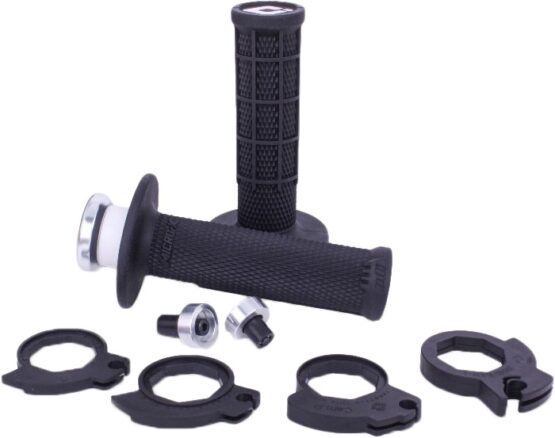 ODI Micro-X Half-Waffle V2 Lock-On Grips Black/Silver