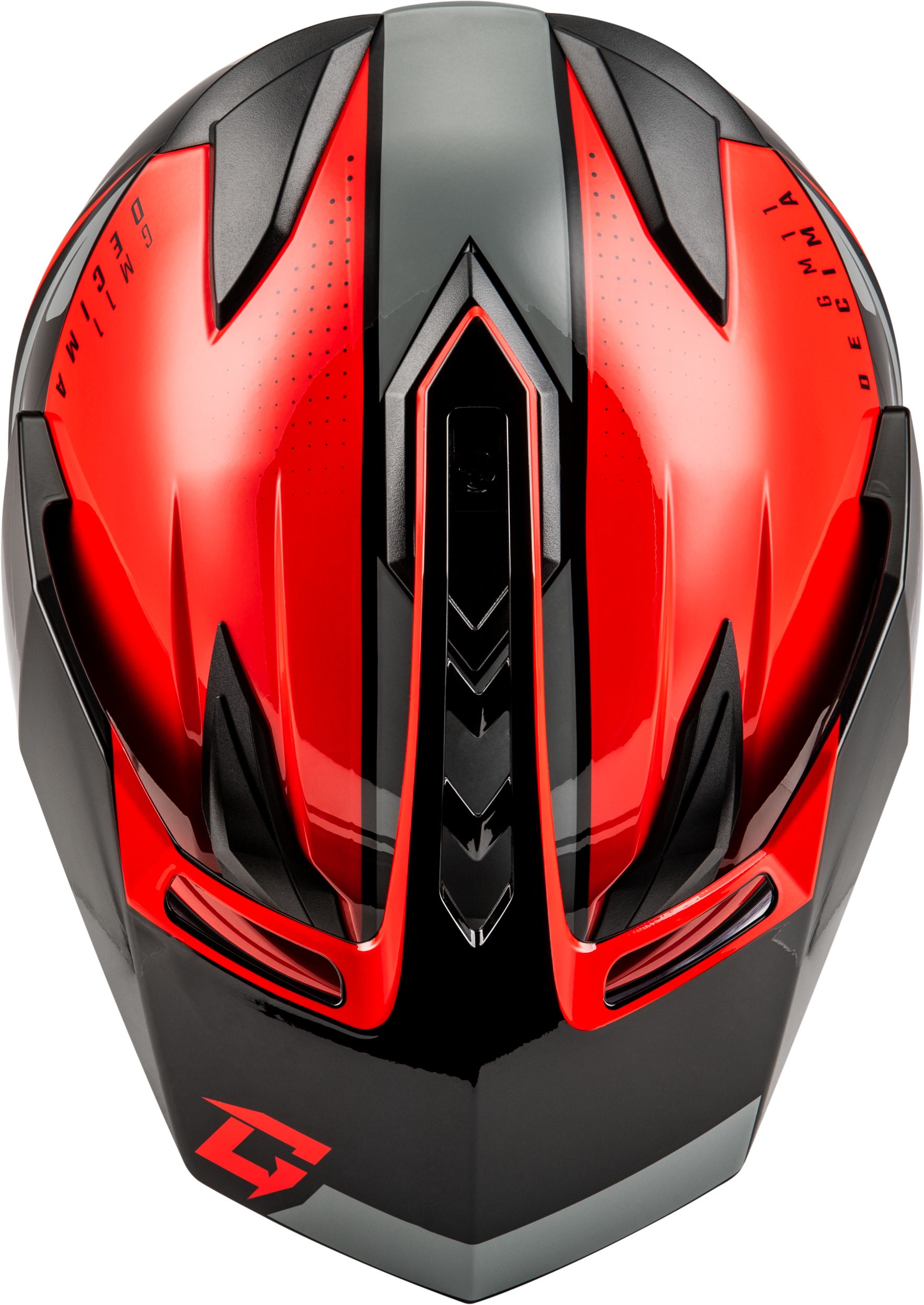 GMAX GM-11 Decima Helmet Black/Red/Grey Medium - Image 3