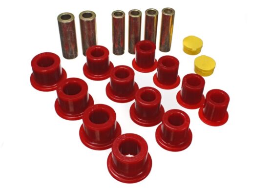 Red Front Leaf Spring Bushing Set Fits 00-04 Excursion 4WD, 99-04 F250/F350 4WD