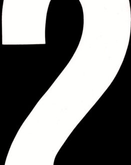 #2 4" Tall White "Extreme" Stick-On Race Numbers - 3 Pack