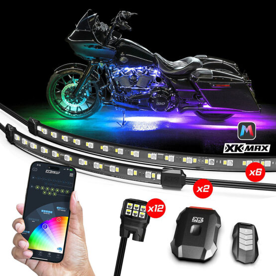 XKGLOW XKmax RGBW 20pc Motorcycle Underglow Light Kit