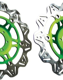 VEE Style Brake Rotors - Green Center Front Set