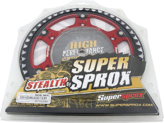 Supersprox Stealth Rear Sprocket 49T Red 520 Chain Fits Beta Suzuki Gas Gas - Image 3
