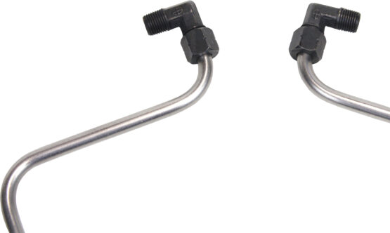 Old STF Stainless/Black Rocker Box Split Oil Line for Harley - Image 3