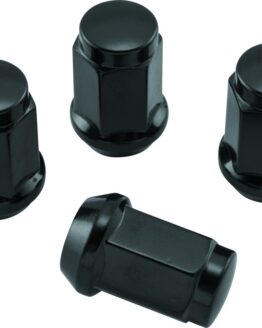 QuadBoss Lug Nuts 12x1.5 17mm OD Black Set of 4