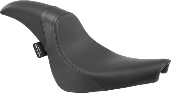 Danny Gray Shorthop 2-Up Seat Black Leather Fits 06-17 Harley Softail