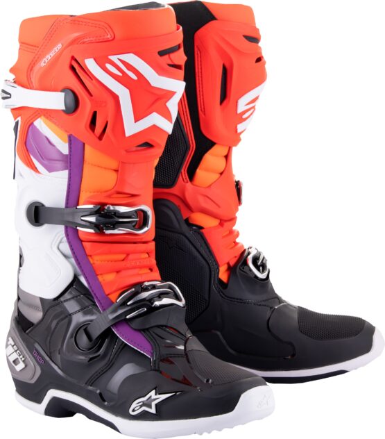 Alpinestars Tech 10 Boots Black/Red/Orange/White US 12 EU 47