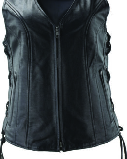 Original Kuryakyn Sapphire Leather Vest Black Womens 2XL