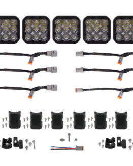 SS5 Pro Universal CrossLink 7-Pod Lightbar - White Driving