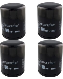 HF198 Oil Filter - Black - 4 Pack