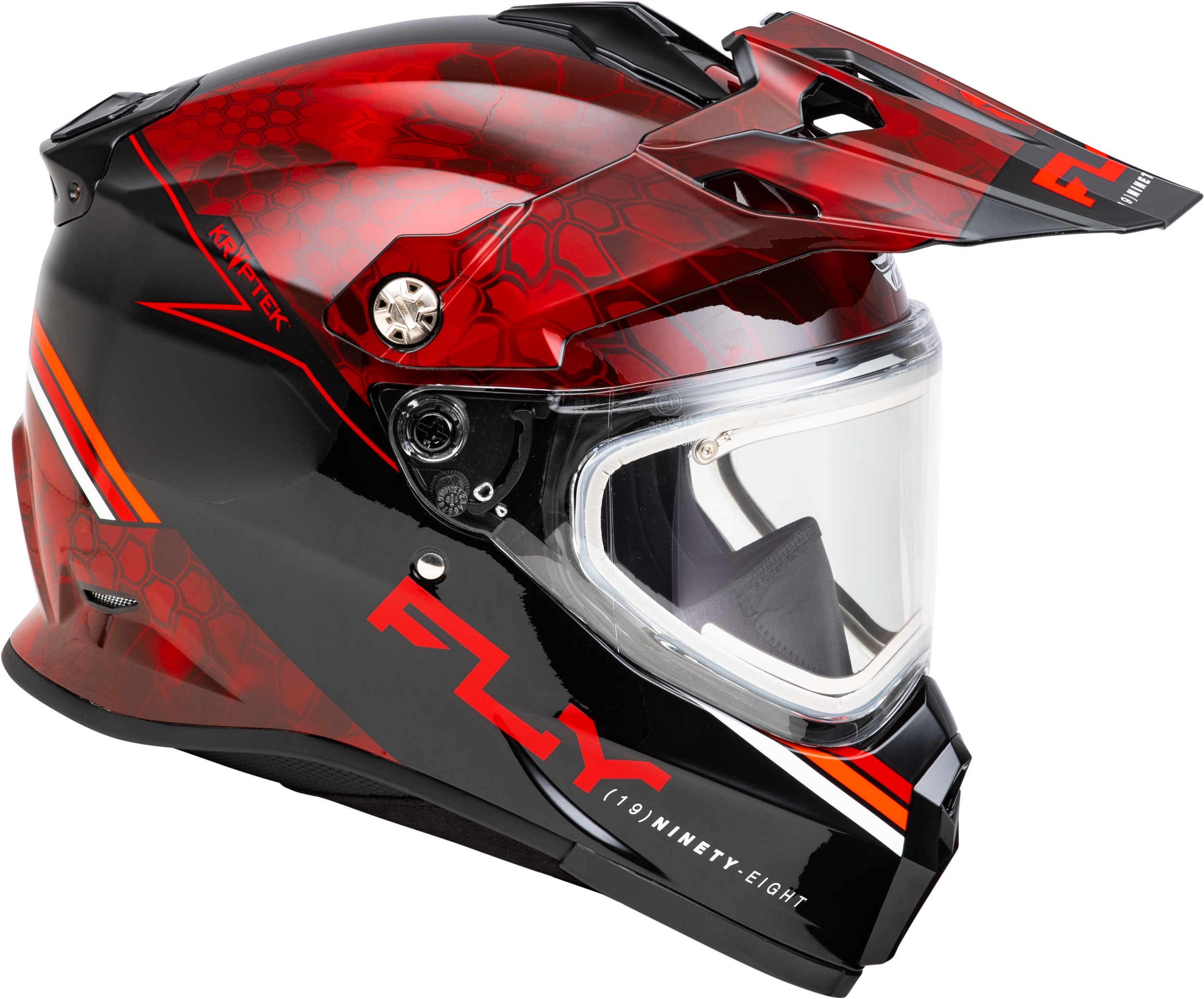 Fly Racing Trekker CW Conceal Helmet Elec Shield Red/Black 2X-Large - Image 4