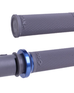 ODI Ruffian Lock-On Grips Graphite/Blue For Harley CVO