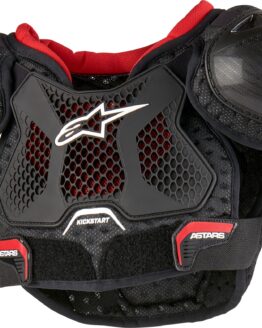 Youth Bionic Action Kickstart Chest Guard - Black/Red - 7/9