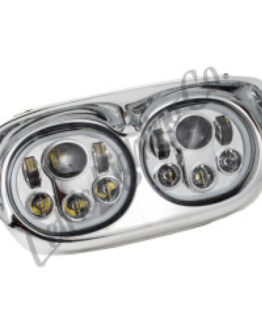 Letric Lighting Dual LED Headlight w/Halo 5.75" Chrome