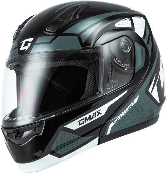 GMAX MD-04 Sector Modular Helmet Black/Silver Medium
