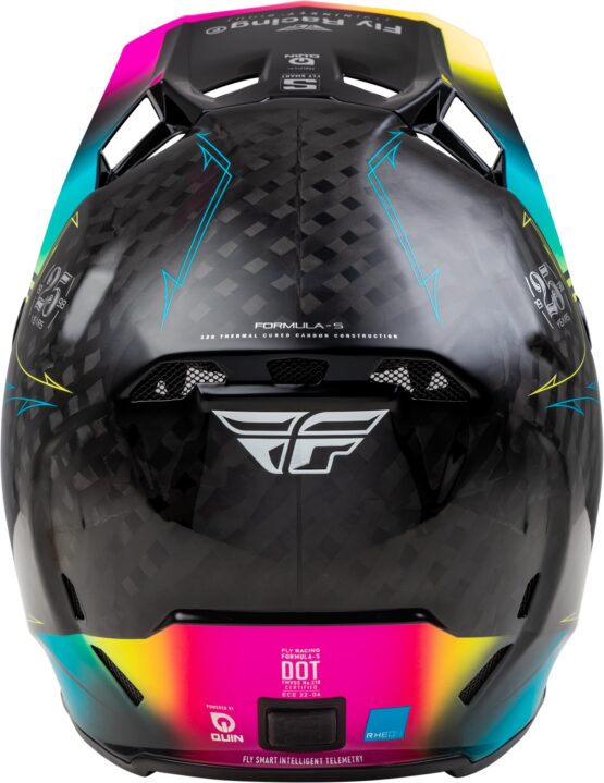 Fly Racing Formula S Carbon Legacy Helmet XL Black/Electric Blue/Fuchsia - Image 4