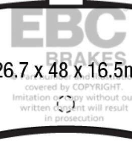 EBC Redstuff Rear Ceramic Brake Pads DP33041C For 15+ Ford Mustang 2.3 Turbo