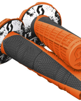 Duece 2 Motorcycle Grips Neon Orange/Black 7/8"