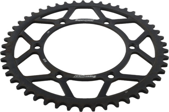 Supersprox Rear Steel Sprocket 49T Black Fits 80-16 Kawasaki Suzuki - Image 4