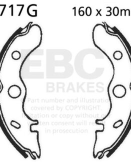 EBC Grooved Organic Front Brake Shoes Fits 86-87 Kawasaki KLF300 Bayou