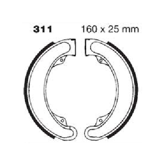 EBC Front Organic Brake Shoes 311 Fits 72-76 XL250, 74-76 MT250, 76 Elsinore 250 - Image 3