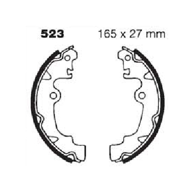 EBC Standard Organic Rear Brake Shoes 523 For 88-89 Yamaha Pro Hauler/TerraPro - Image 3