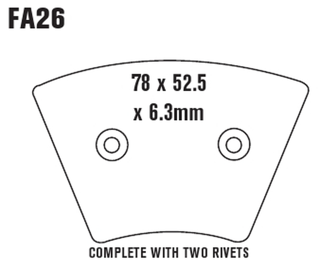 Front Organic Brake Pads - Image 3