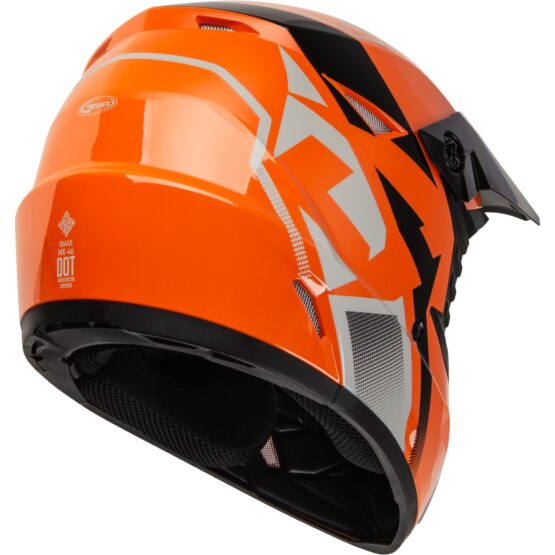GMAX MX-46 Compound Helmet Orange/Black/Grey Large - Image 4