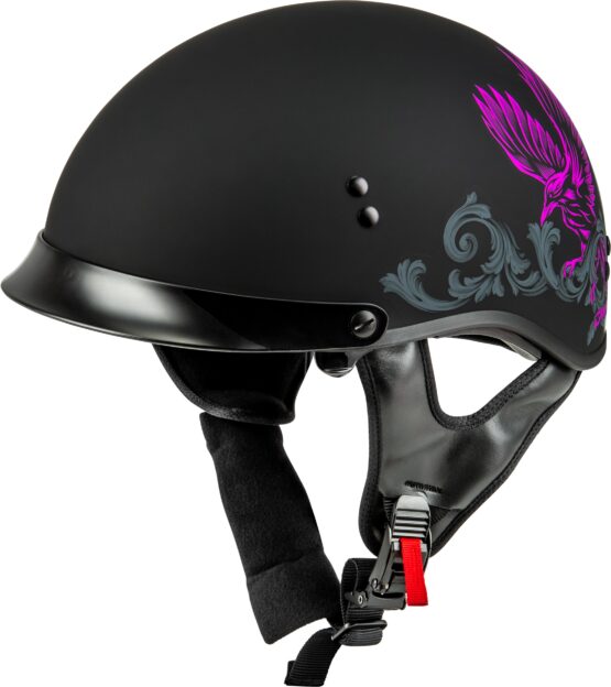 GMAX HH-65 Corvus Helmet Matte Black/Purple/Grey Small