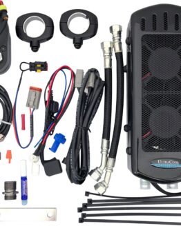 UltraCool SMT-2G Side Mount Oil Cooler Kit Gloss Black For Harley Touring 09-16