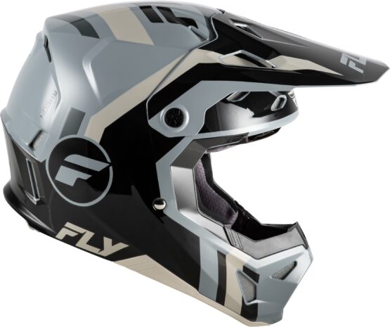 Fly Racing Formula CP Seal Helmet Black/Grey/Light Grey XL - Image 4