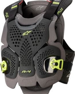 A-4 Max Chest Protector - Black/Anth/Fluo Yellow - Medium/Large