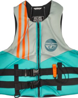 Fly Racing Neoprene Flotation Vest Teal/Grey/Orange XS
