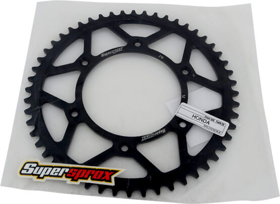 Supersprox Steel Rear Sprocket 52T Black Fits Honda - Image 4