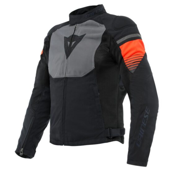 Dainese Air Fast Tex Jacket Black Gray Fluorescent Red Size 48