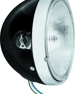 BikeMaster 7in Headlight Side Mount - Black