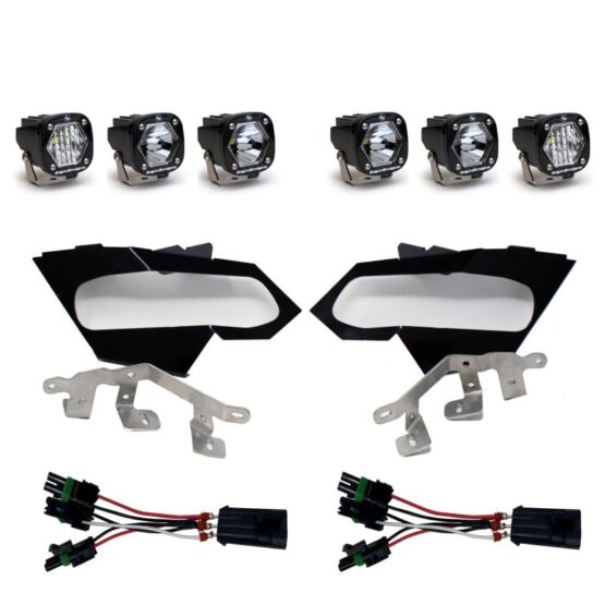 Baja Designs S1 Laser + Wide/Cornering Headlight Kit For Can-Am Maverick X3