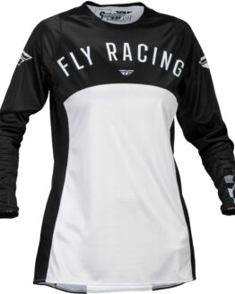 Fly Racing Women's Lite Jersey Black/Light Grey Medium