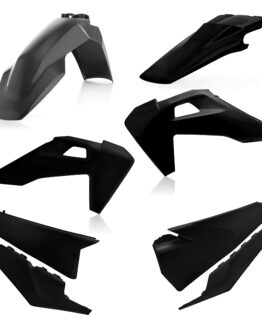 Acerbis Plastic Kit Black For 19-22 Husqvarna TC/FC/FX/TX 125-450