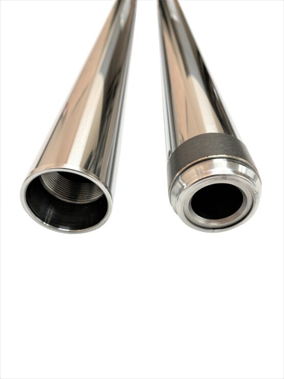 PRO-ONE Chrome Fork Tubes 49mm 27.5in Pair For Harley Dyna Models - Image 2