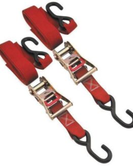 BikeMaster 2x84in Ratchet Tiedown Pair - Red