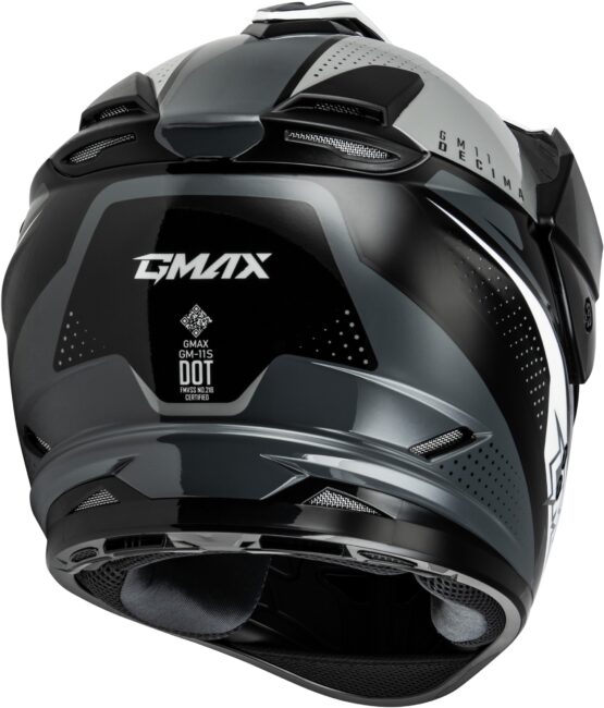 GMAX GM-11 Decima Helmet Black/Grey/White Small - Image 4