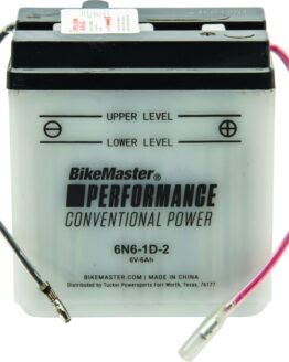 BikeMaster 6N6-1D-2 Conventional Motorcycle Battery