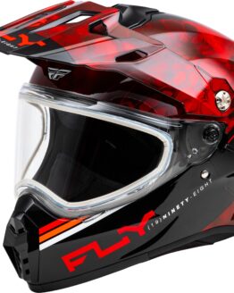 Fly Racing Trekker CW Conceal Helmet Red/Black 2X-Large Dual Shield