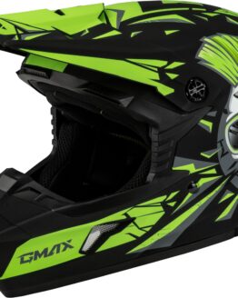 GMAX MX-46Y Unstable Youth Helmet Matte Black/Green Large